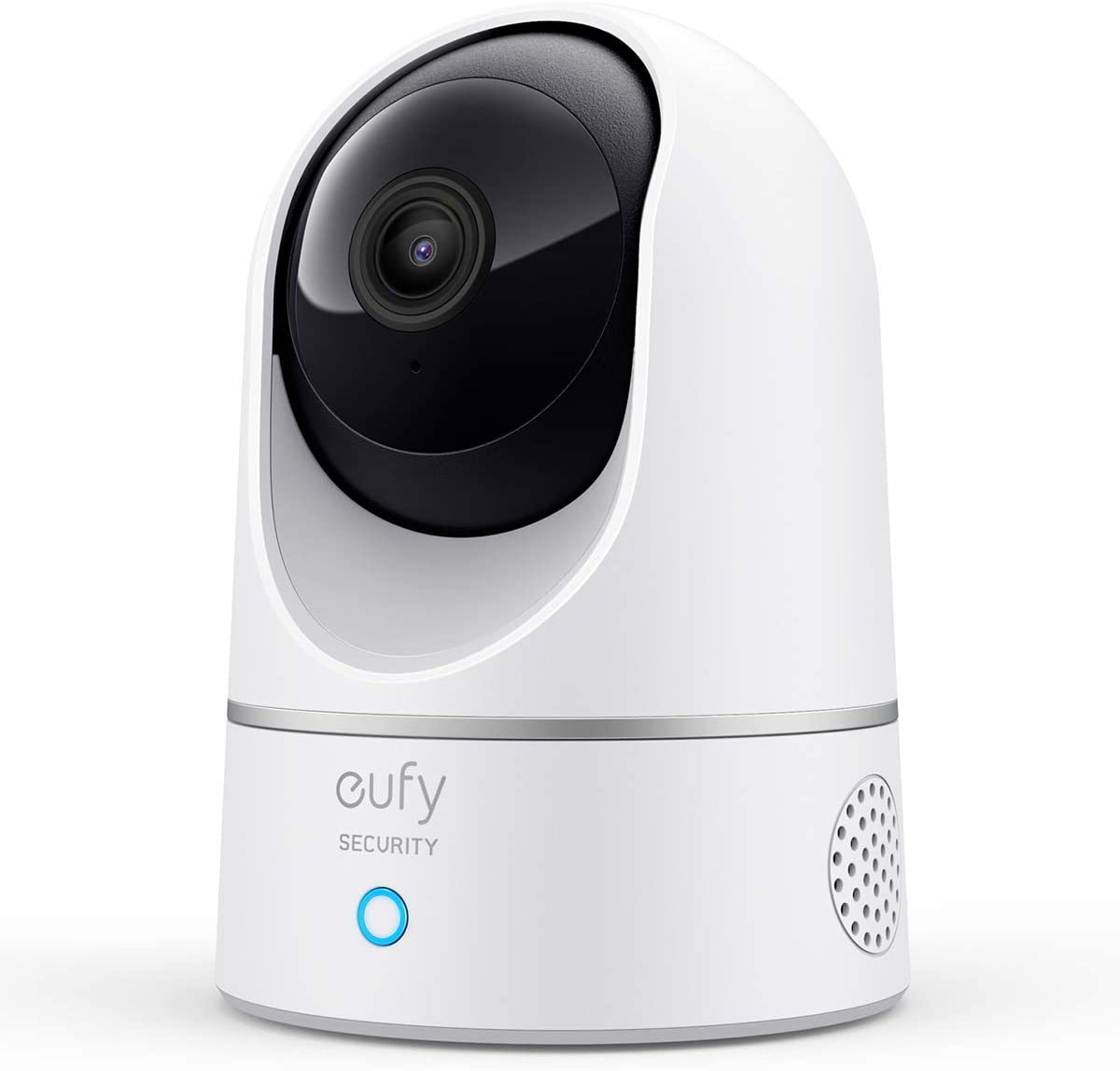 eufy Security Indoor Cam 2K Überwachungskamera für Innenbereiche, Plug-In Schwenk-Neige-Sicherheitskamera, IP Kamera, Personenerkennung, mit Sprachassistent, Bewegungssensor, HomeBase nicht kompatibel